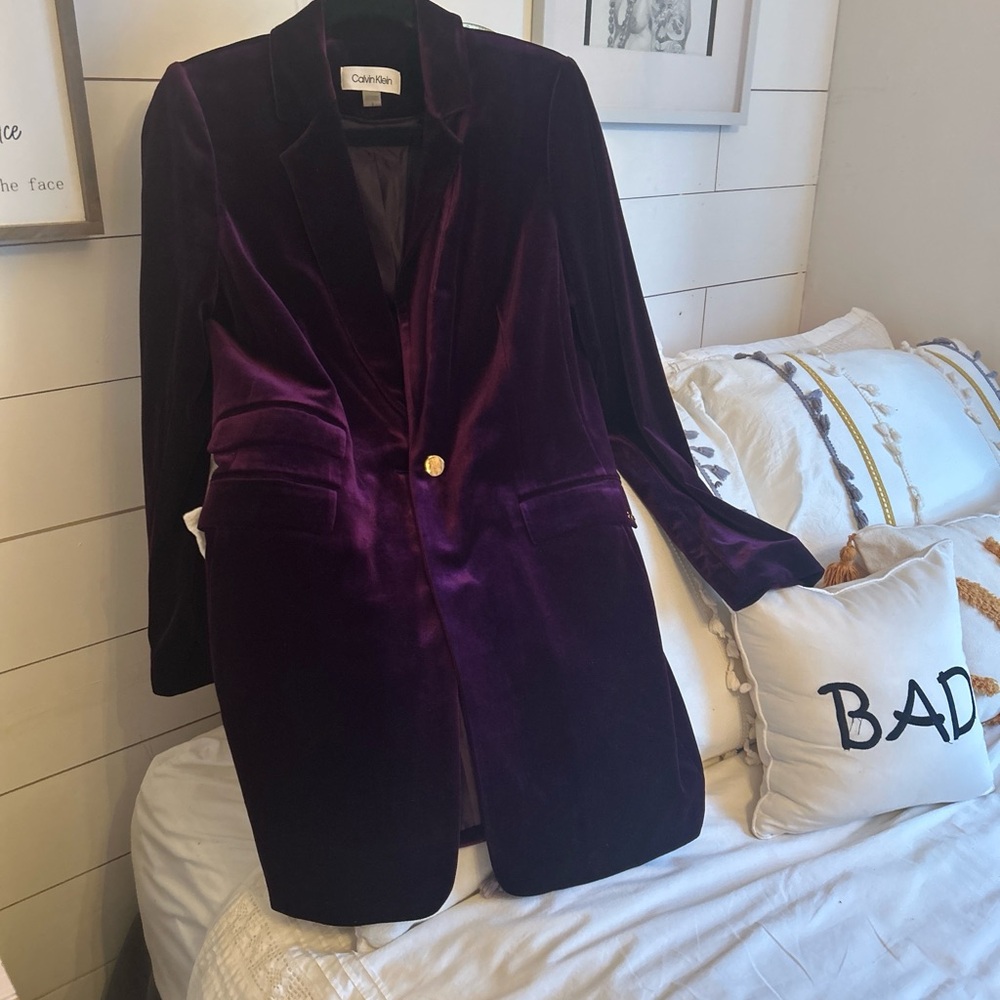 Calvin Klein velvet blazer